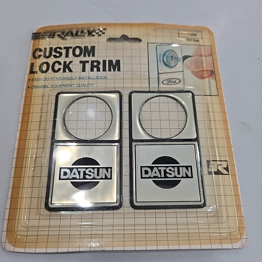 Rally Custom Lock Trim Datsun Door Guard Silver Vintage JDM Accessory 1308